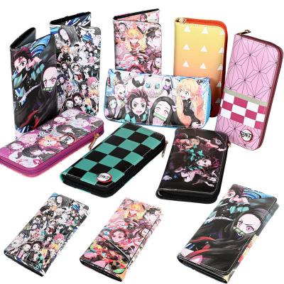 China Bag Japan Poly Anime Kimetsu No Yaiba Cartoon Wallet Hashibira Inosuke Demon Slayer Purse Coin Wallet Purse for sale