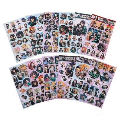 China One Piece Cartoon Sticker 12 Sheets My Hero Academia Attack On Titan Demon Slayer Anime Sticker for sale