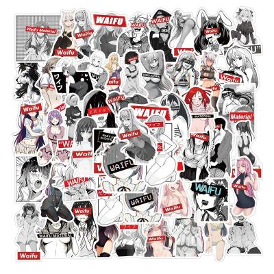 China 50pcs Sticker Anime Waifu Sticker Anime Cartoon Girl Sexy Bunny Girl Bottle Skateboard Stickers Madame Stickers Label For for sale