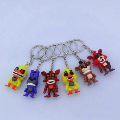 China Wholesale Glass Five Nights At Freddy's 3 Pendant PVC Cartoon Doll Key Chain for sale