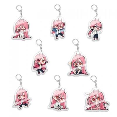 China Japan 8 Styles Anime Pendant Chainsaw Man Cartoon Character Acrylic Keychains for sale