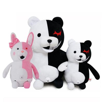 China Japan Anime Bear Super Soft Stuffed Animal Black And White Plush Toy 25cm/35cm Dangan Ronpa Danganronpa 2 Monokuma for sale