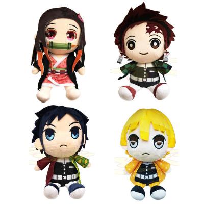 China Japan 20cm 20cm Demon Slayer Anime Plush Toy Kimetsu No Yaiba Kamado Tanjirou Kamado Nezuko Agatsuma Zenitsu Stuffed Doll for sale