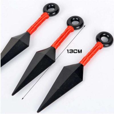 China 3pcs Metal Set Anime Konoha Ninja Kakashi Cosplay Knives Weapons Kunai Set Prop for sale