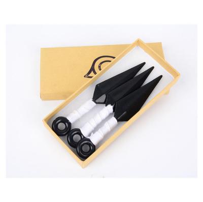 China Cosplay 3pcs metal set Nara Shikamaru Kunai Sword Weapons model Ninja Hand Sword for sale