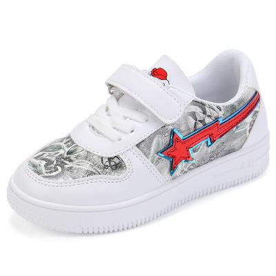 China Soft White Soled Children's Light Sports Shoes Round Women's Casual Sports Shoes Kids for sale