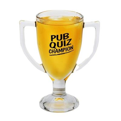 China In Stock Wholesale Bar Glassware Champion Glass Beer Mug Double Sided Stoneware Mugs Drinking Beer Mug for sale