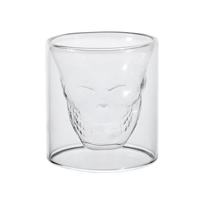 China Creative Borosilicate Double Wall Beer Glass Heat Resistant Mug for sale