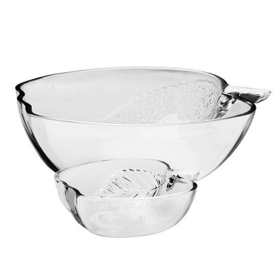 China Hot Selling Viable Clear Crystal Glass Soup Candy Salad Glass Bowl for sale