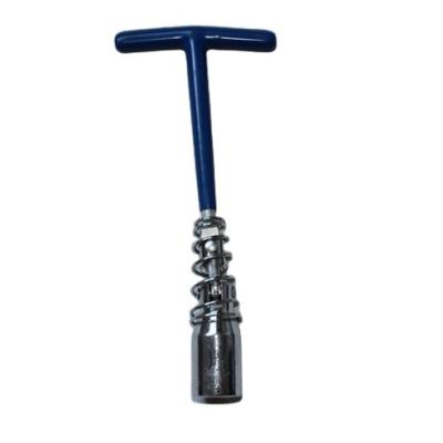 China Carbon Steel T Style Spark Plug Wrench 16+21mm With Adjustable Spring Wrench for sale