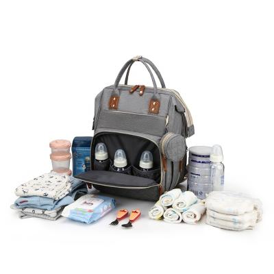 China With USB 2021 new product baby diaper bag large capacity mom bag waterproof diaper changing bag for sale