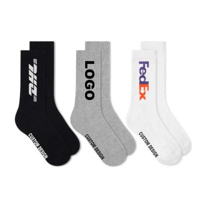 China Wholesale QUICK DRY Crew Socks Custom Logo Mens Designer Sports Embroidered Basketball Football Socks For Unisex Cotton Bamboo for sale