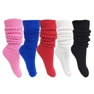 China Red cotton slouch socks custom seller thick slouchy heavy extra long wholesale fashionable QUICK DRY socks for women for sale