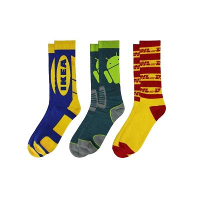 China QUICK DRY custom woven socks OEM designer custom design own logo mens crew socks private your label bamboo cotton man sock for sale