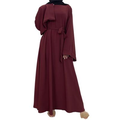 China Islamic Clothing Maxi Dresses For Women Formal Muslim Ethnic Skin Fiendly Dubai Abaya Plain Long Sleeve Soft Breathable Wholesale Kaftan for sale