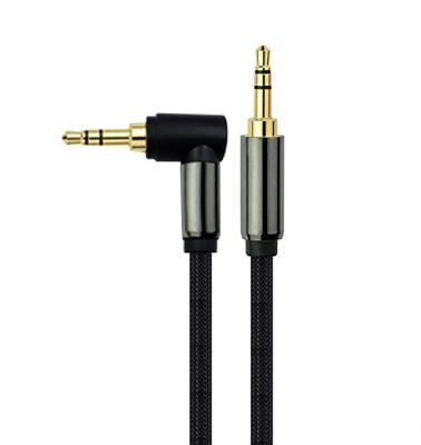 China Cheap and good car quality wholesale 3.5mm to 3.5mm left turn bend 90 degree aux audio cable. from RCA for sale