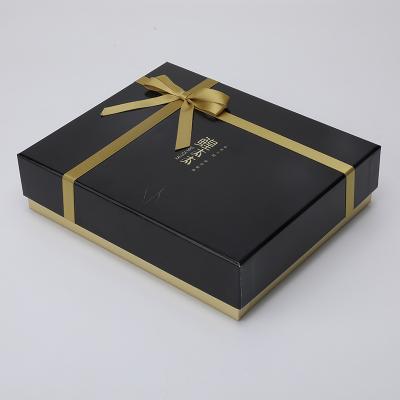 China Biodegradable Black Paper Box Packaging Recycled Paper Box Cosmetic Packaging Paper Box Packaging for sale