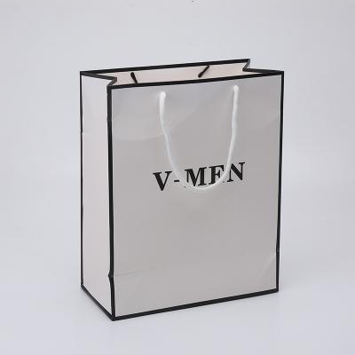 China Recyclable Custom Cheap Jewelry Kraft Small White Shopping Kraft Paper Bag With With Ribbon Handles Production Wholesale Price for sale