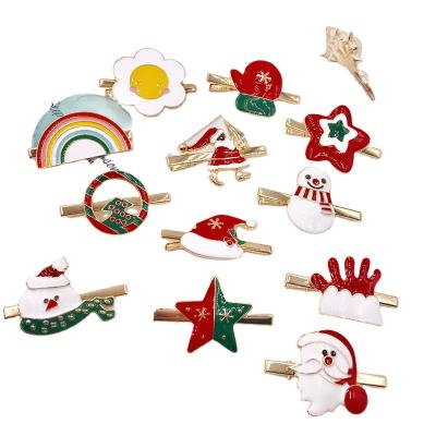 China Sweet Christmas Series Hairpin Gifts Stick Metal Platypus Handmade Clip for sale