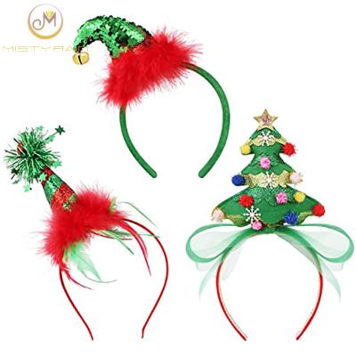 China Party Factory Direct Christmas Party Kids Dress Funny Elk Snowman Headband for sale