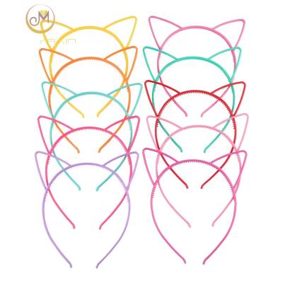 China Cute Cat Ears Hair Accessories Smart Casual Foggy Rain Children's Plastic Headband Custom for sale