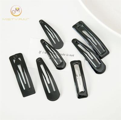 China Wholesale Cheap Single Hair Bobby Clip Pure Black Invisible Frosted Broken Bangs Break Clips for sale