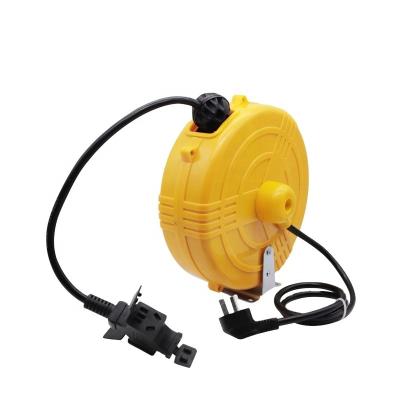 China HIERTECH 15A 1.5mm2 Automatic Retractable Home Appliance Cable Power Cord Retractor Customized Small Reel for sale