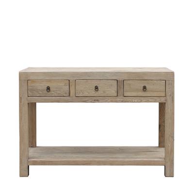 China Retro Furniture Contemporary Hall Living Room Furniture Entry Wood Console Table With Three Drawers for sale