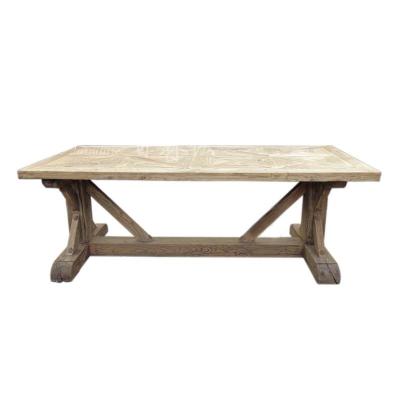 China (Size)Wholesale Adjustable Porcelain Reclaimed Rustic Wood Natural Dining Table Outdoor Dining Table for sale