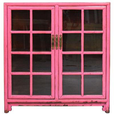 China Modern Convertible Bookcase Wooden Living Room Storage Pink Book Shelves With Doors for sale