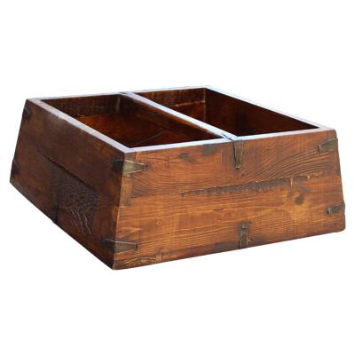 China Traditional Chinese Antique Reclaimed Wooden Rustic Natural Planters Storage Buckets for sale