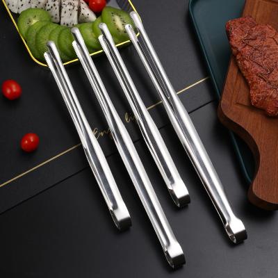 China Viable BBQ Chef Stainless Steel Grill Food Clip Portable BBQ Kitchen Tongs for sale