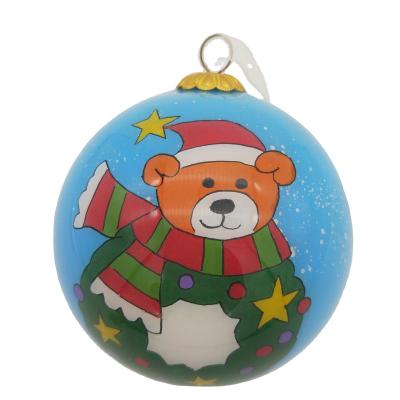 China Home Festival Party Decoration Glass Ball With Custom Animal Design Inside Custom Glass Ball Ornament 80mm 100mm Hand Paint Glass Ball for sale