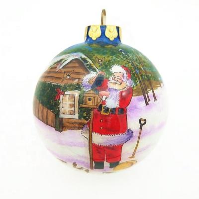 China Festival Party Home Decoration OEM Christmas Glass Ball Custom Personalized Glass Ball Ornaments Small Colorful Glass Balls For Christmas Tree for sale