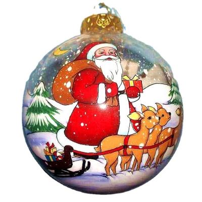 China Custom OEM Logo Christmas Tree Ornament Glass Ball Hanging Christmas Glass Ball Festival Party Home Decoration Lovely For Home Decoration for sale