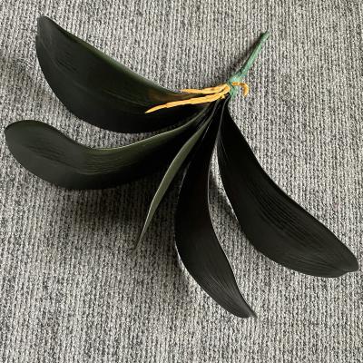 China Tall EVA Accessories Artificial Flowers Decorative Leaves 34cm For Butterfly Orchid for sale