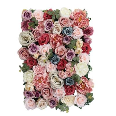 China Resup Party FW-G16 40*60cm Panel Artificial Backdrop Mat Wedding Decoration Flower Wall for sale