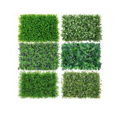 China 100%Plastic RESUP 40*60cm 25 Designs Green Wall Grass Board Artificial Flower Wall Carpet for Decoration for sale