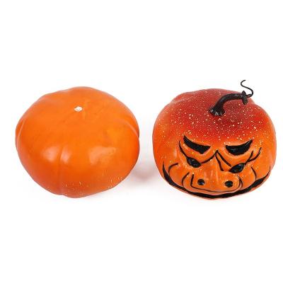 China Wholesale Plastic Smiling Foam Plastic White Artificial Fruit Pumpkins Artificial Pumpkins For Halloween Decoration for sale