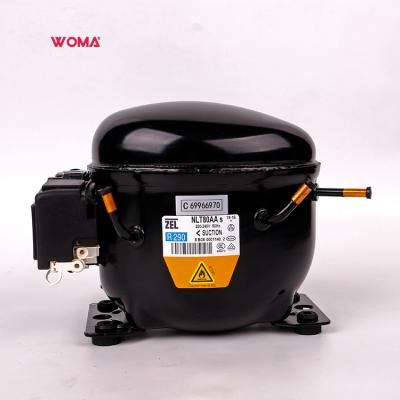 China Zanussi Zel NLT80AA 220/240V/50Hz R290 Small Lubricated Refrigeration Refrigerator Compressor Lightweight Commercial Compressor for sale