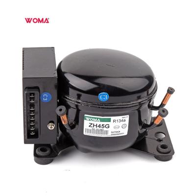 China WOMA R134a ZH45G Solar Power Freezer Refrigerator DC Motor Lubricated Mini Fridge Compressor For Car Fridge Portable Compressor for sale