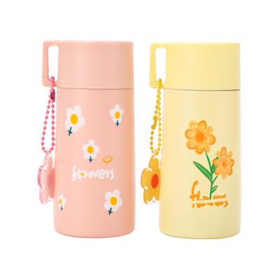 China LATTLIV Flower Pattern Design Stainless Steel PORTABLE Water Bottle Mini Gift 150ml Portable Insulated Water Bottles For Kids for sale