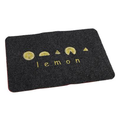 China LATTLIV Embroidery Door Mat Lemon Non Slip Floor Mats Absorbent Bedroom Bathroom Door Mats Viable Door Mats For Home for sale