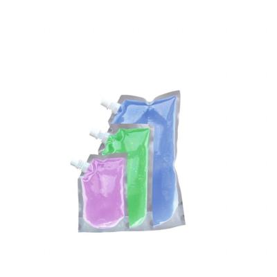 China Moisture Proof Reusable Clear Holder Up Plastic Flask Bags Travel Beverage Liquor Liquid Liquor Cruise Sneak Spout Drinking Pouch for sale