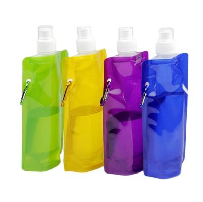 China Water Tank Container 480ml BPA Water Bag Car Water Carrier Container Moisture Proof Folding Free Outdoor Portable Folding Pouch for sale