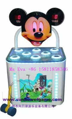 China hammer game machine price Sunflower Amusement Happy mickey for kids and adult coin operated mickey hitting hammer game for sale