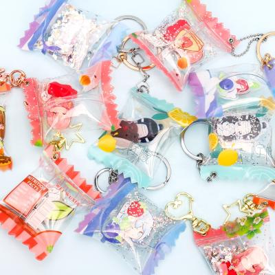 China Vograce Custom Acrylic Candy Advertising Pendant Inflatable Blown Air Blown Key Chain Charms Candy Charms For Key Chain for sale