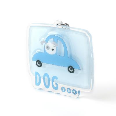 China Promotion Gift/Sale/Show Customized VOGRACE OEM Cheap Cartoon Anime Embossed Key Chain Acrylic Hot Sale 3D Transparent Clear Epoxy Charms As Promotional for sale