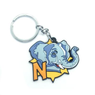 China Fashion 2D / 3D 2d promotional logo rubber soft pvc 3d key chain , custom keychains anime for sale