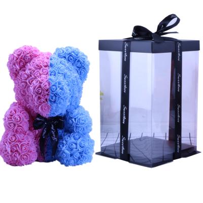 China 2021 Rose Flower Eternal Moss Flower Rose Teddy Bear Flower Gift Box 25cm, Rose Teddy Bear Moss Flower Bear Rose, Rose Teddy Bear is up for sale